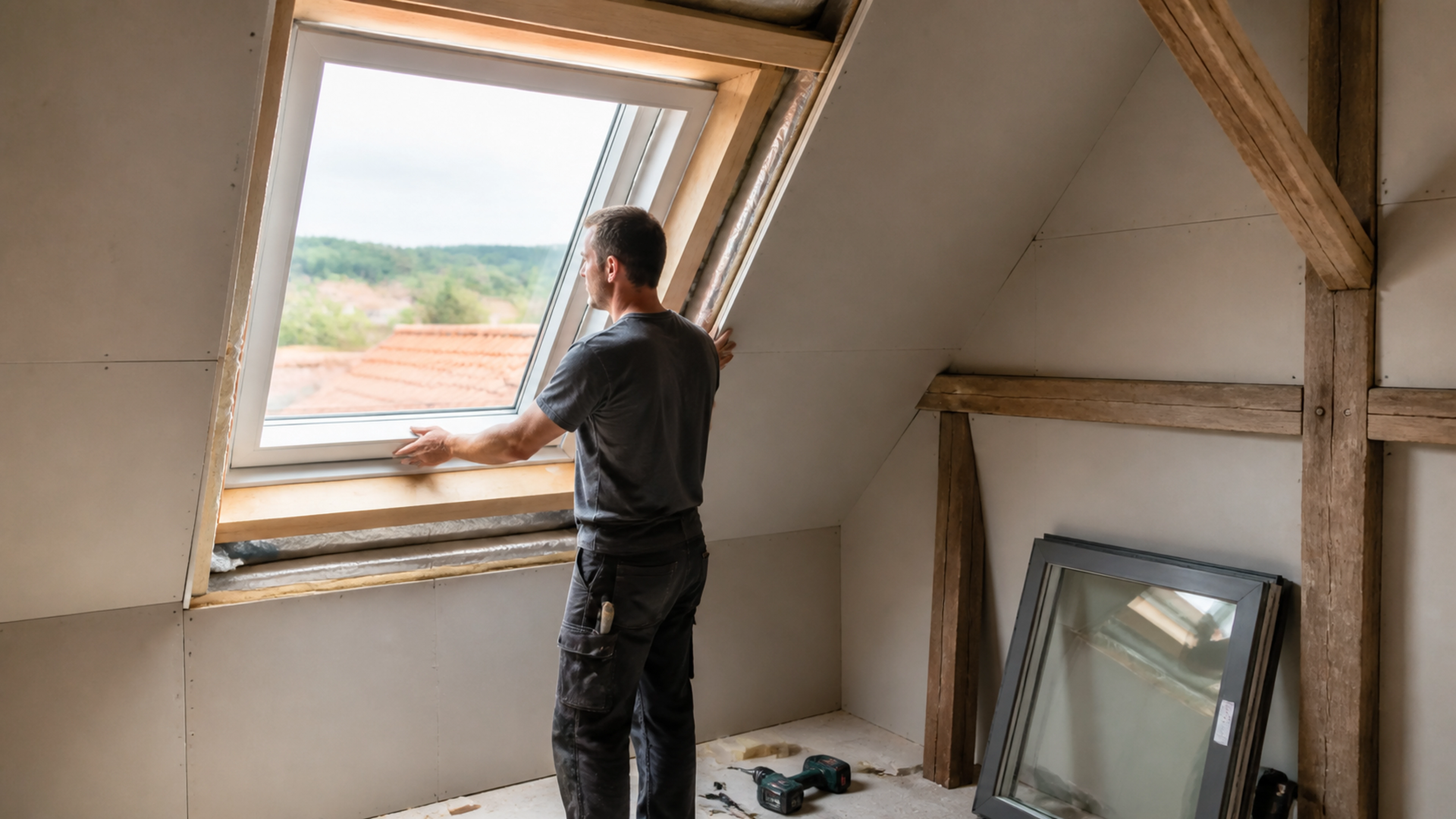 Illustration éditoriale pour l’article « Quel est le prix pour un changement de velux en 2026 »