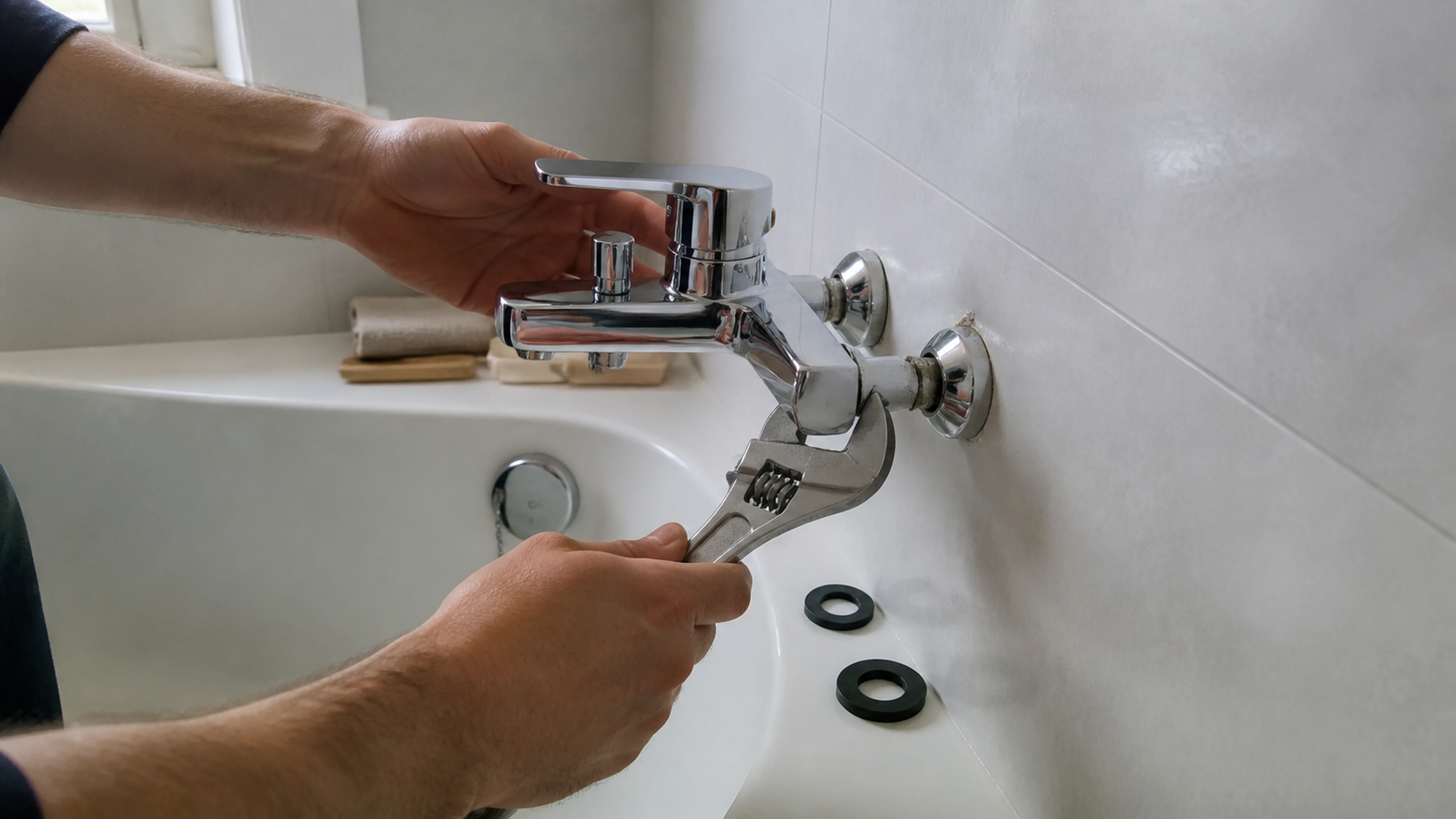 Illustration éditoriale pour l’article « Réussir le remplacement de votre mitigeur de baignoire »