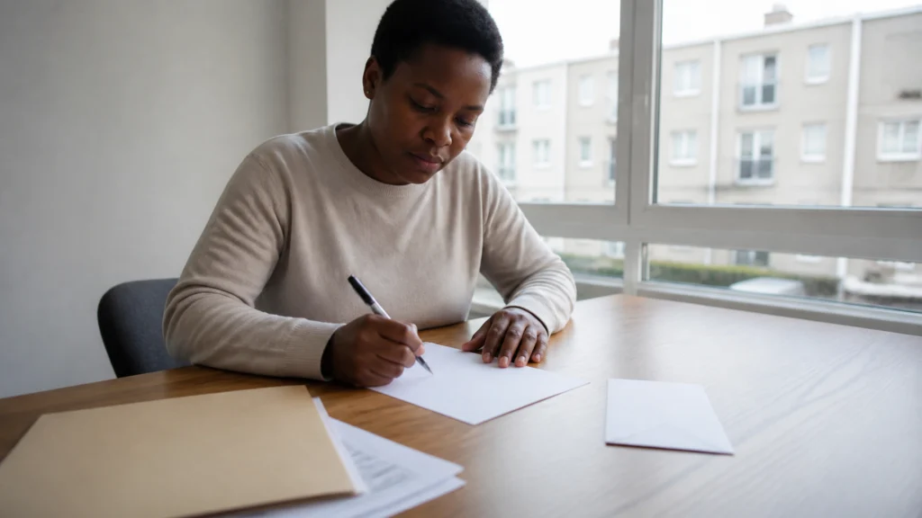Illustration éditoriale pour l’article « Réussir votre lettre de motivation pour un logement social »
