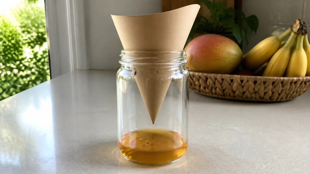 Illustration éditoriale pour l’article « Réussir votre piège à mouches au vinaigre de cidre »